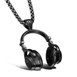 Stainless Steel Headphones Pendants Necklaces