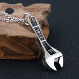 Stainless Steel Wrench Pendant Necklace