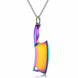 Stainless Steel  Knife Pendant Necklaces