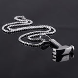 Stainless Steel Hammer Pendant Necklace