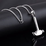 Stainless Steel Hammer Pendant Necklace