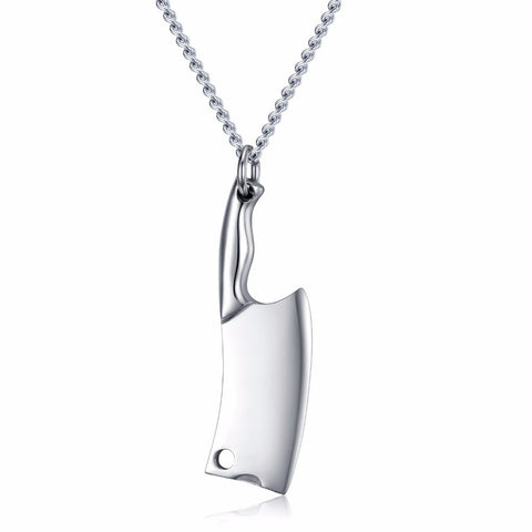 Stainless Steel  Knife Pendant Necklaces